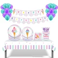 Ice Cream Cartoon Summer Theme Disposable Tableware Paper Plate Cup Wedding Decor Birthday Baby Shower Kids Favor Party Supplies preview-2