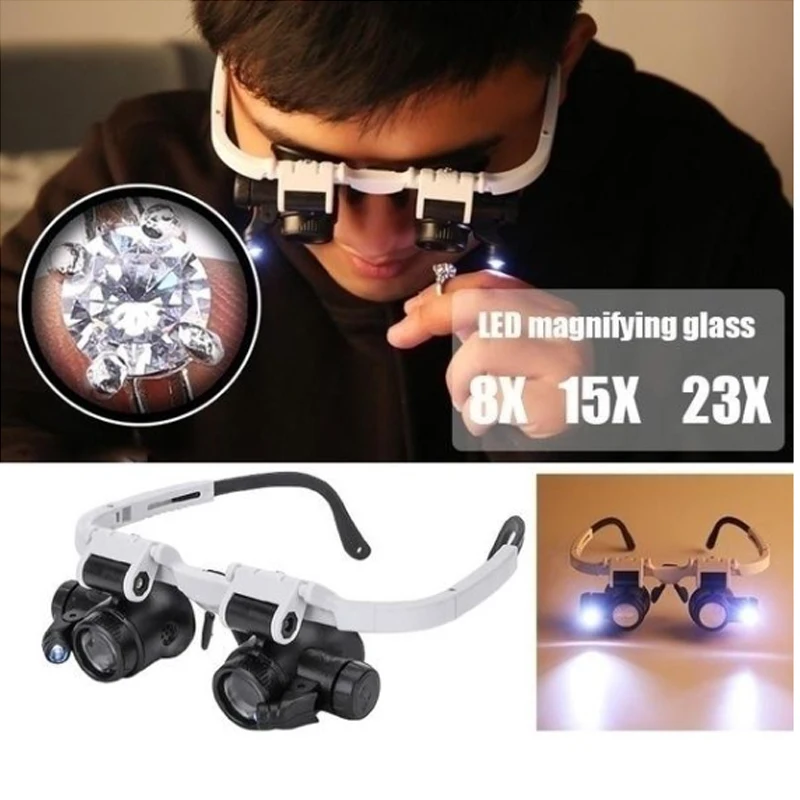 magnifying eyewear with led lights