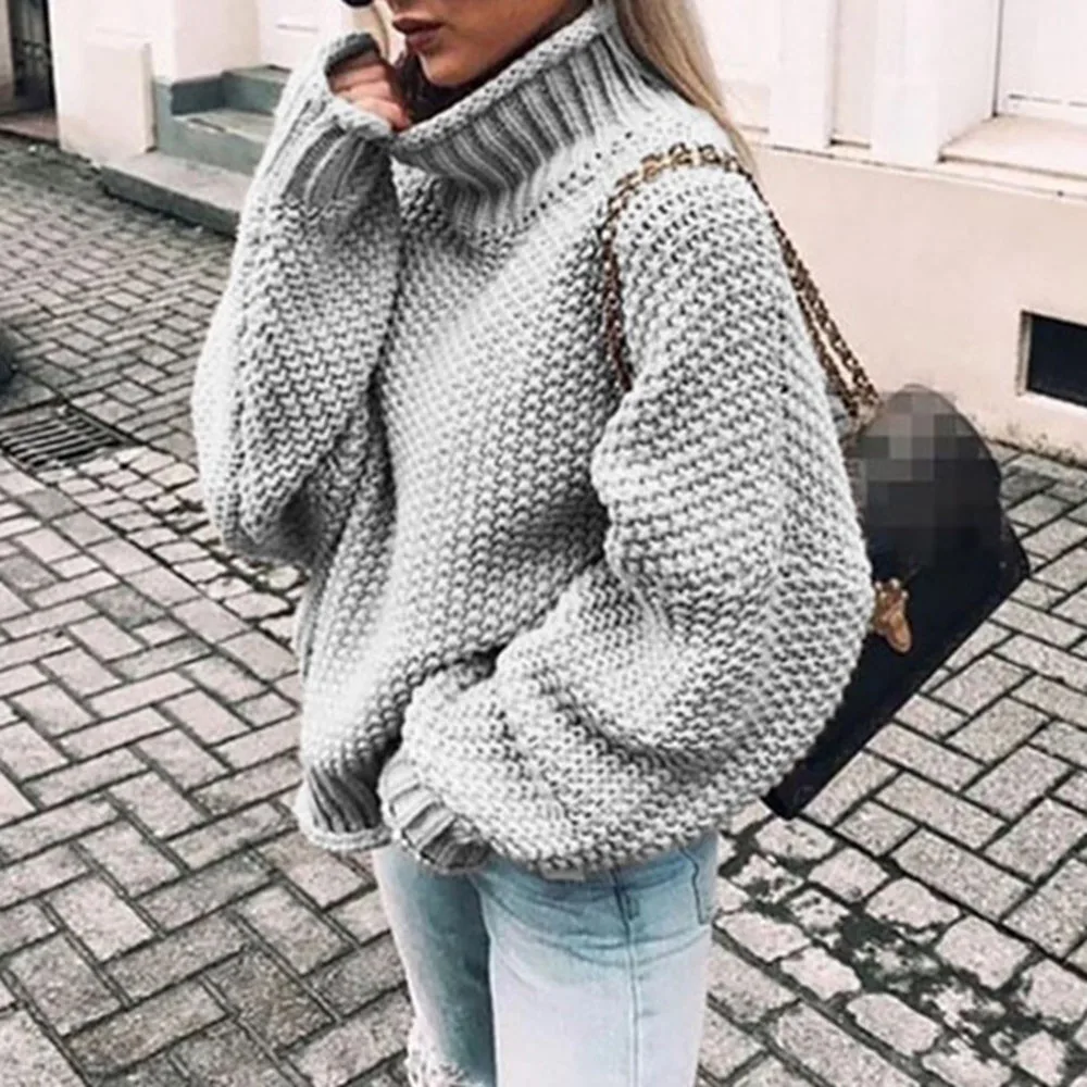 Women's Turtleneck Knitted Sweater 
