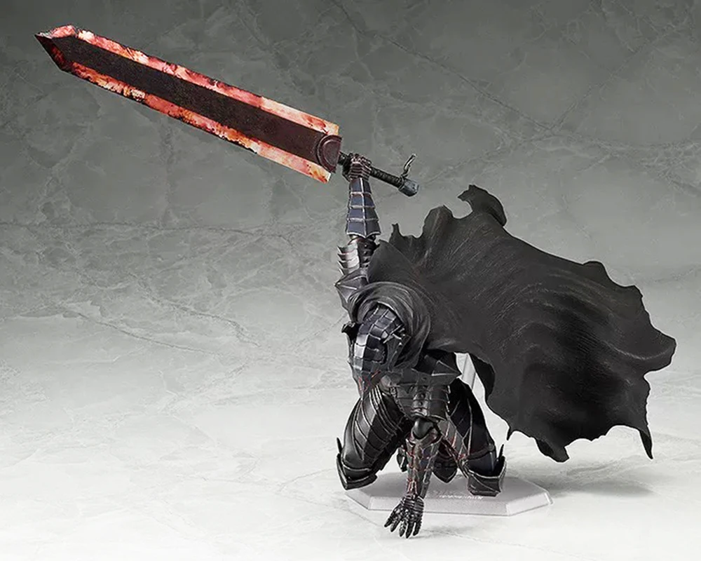 קנו דמויות פעולה  Berserk Figure Beruseruku Figma 410 Black Swordman Berserk  Guts Berserk Action Figure Collectable Model Toy Doll