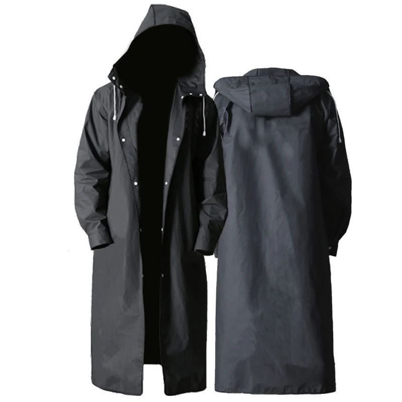 men's full length raincoat with hood