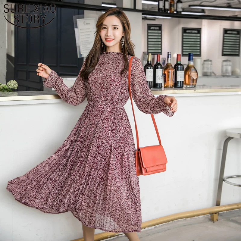 2022 Elegant Stand Collar Floral Print 