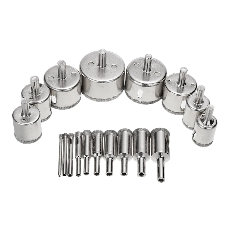 18pcs Diamond Core Hole Saw Cutting Bit 