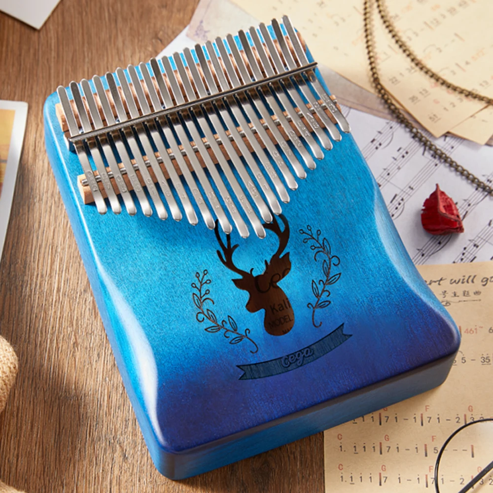 Kalimba Thumb Piano 17 21 Keys Mahogany Wood Portable Finger Piano  Combinations Gifts for Kids - AliExpress