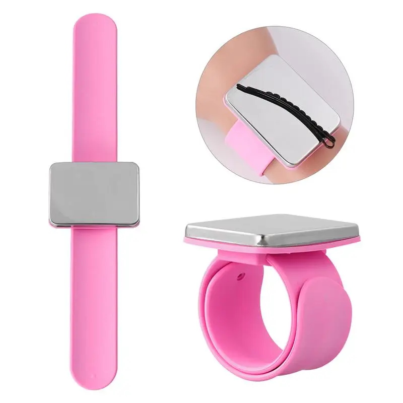 Magnetic Sewing Pin Cushion Silicone Wrist Needle Pad Safe Bracelet Pin  Cushion Storage Sewing Pins Wristband Pin Holder