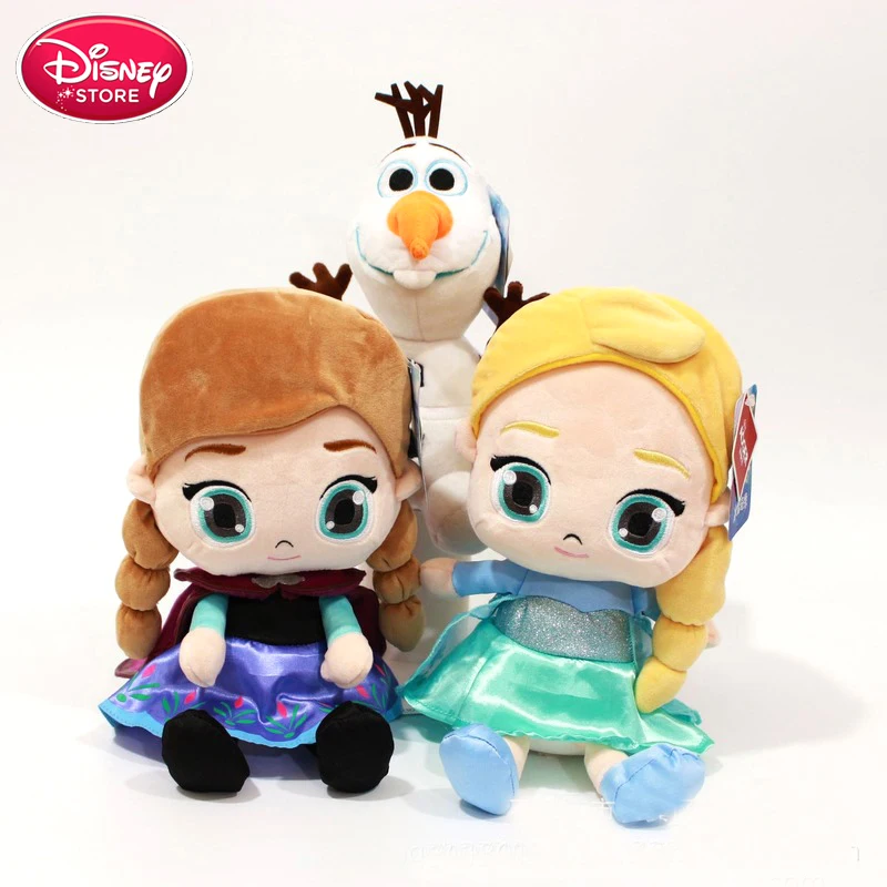 anna and elsa soft plush dolls