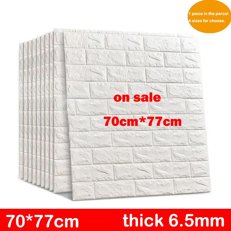70X38 PE Foam 3D Wall Paper Safty Home Decor Wallpaper DIY Wallpaper Brick  Living Room Kids Bedroom Decorative Sticker