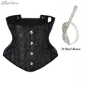 Underbust Corset Sexy Gothic Busiter Steel Boned Waist Trainer Short Torso Women Slimming Sheath Girdle Waist Cincher Lace Up preview-3