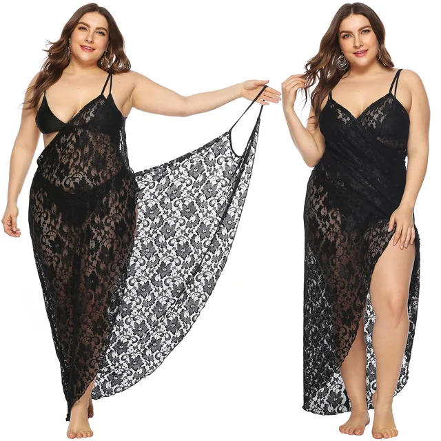 4XL Plus Size Dresses for Women Black 