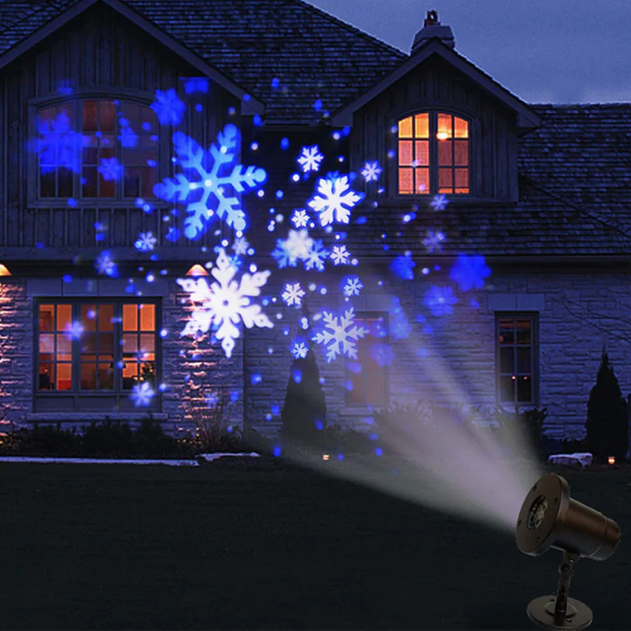 festive led snowfall light projector