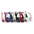 Bluetooth 5.0 wireless Bluetooth headset luminous cartoon head-mounted cat rabbit ears with special microphone headset 2021 preview-3