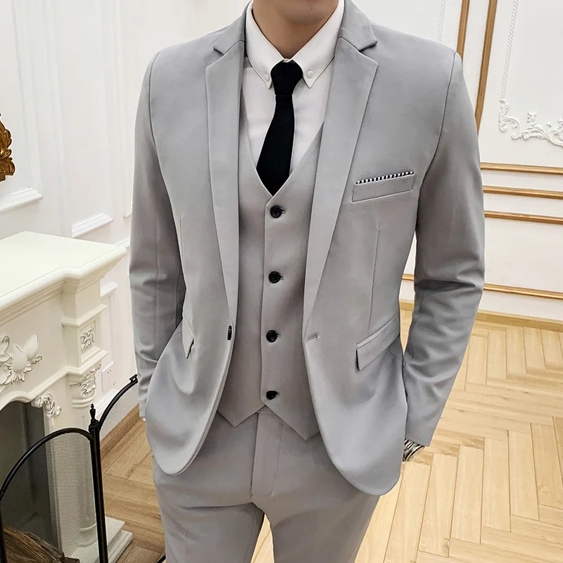 blue gray wedding suit