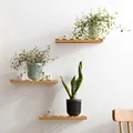 1/2/3PCS Bamboo Living Room Decoration Hanger Wall Hanging Flower Shelf Bedroom Wall Partition Storage Rack For Flowers Plants preview-3