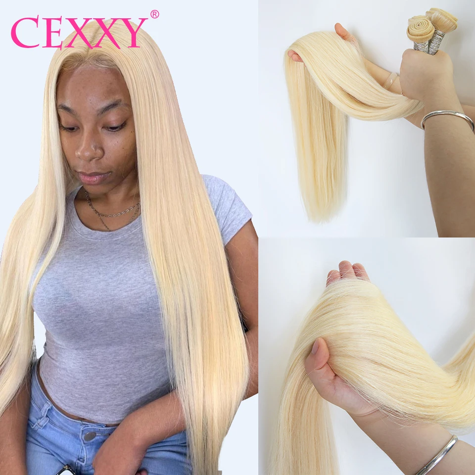Αγορά Τρέσες από πραγματική τρίχα | Cexxy 613 Bundles 100% Brazilian Bone  Straight Blonde Human Hair Bundles Virgin Hair 613 Blonde Bundles Hair  Weave Extension