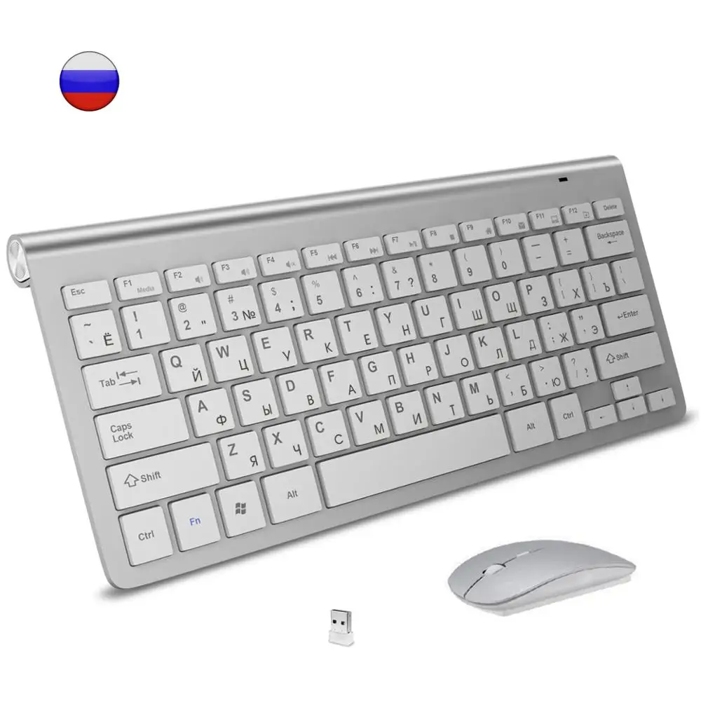 white wireless keyboard and mouse combo