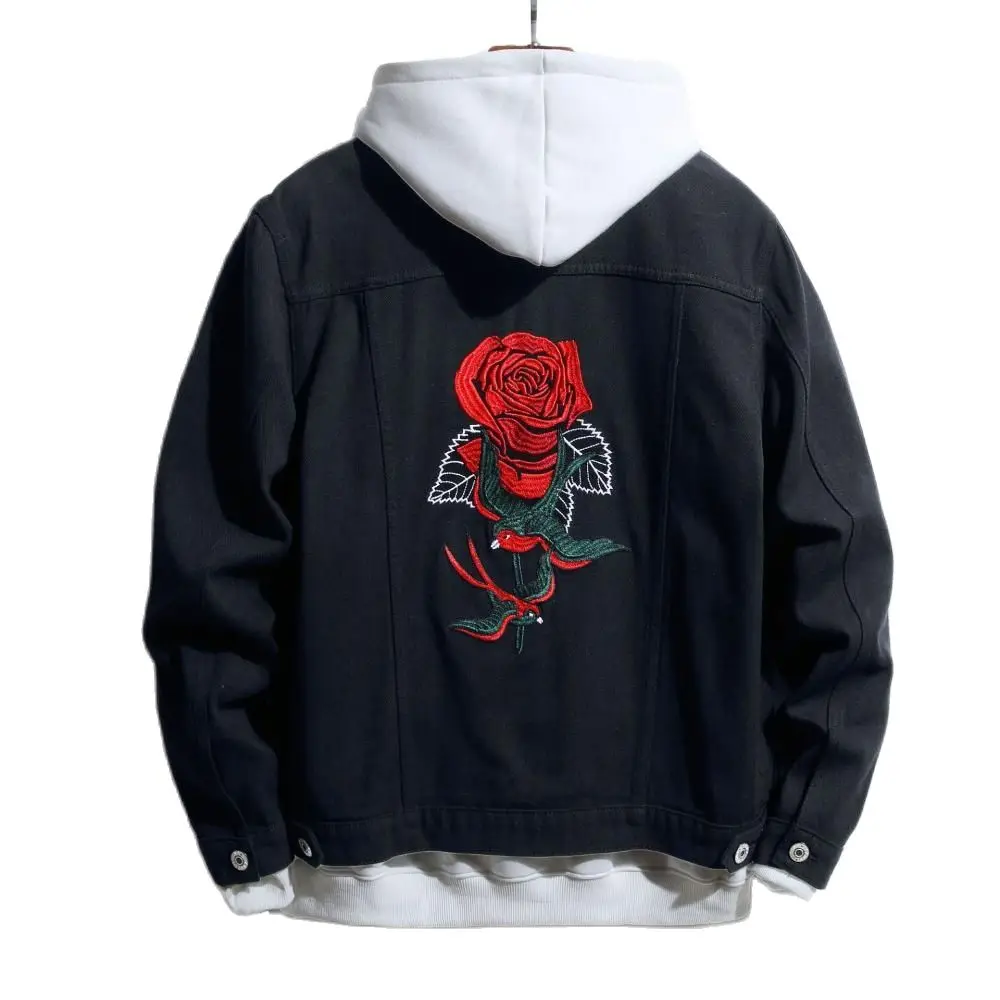 Denim Jacket Men Fashion Embroidery 
