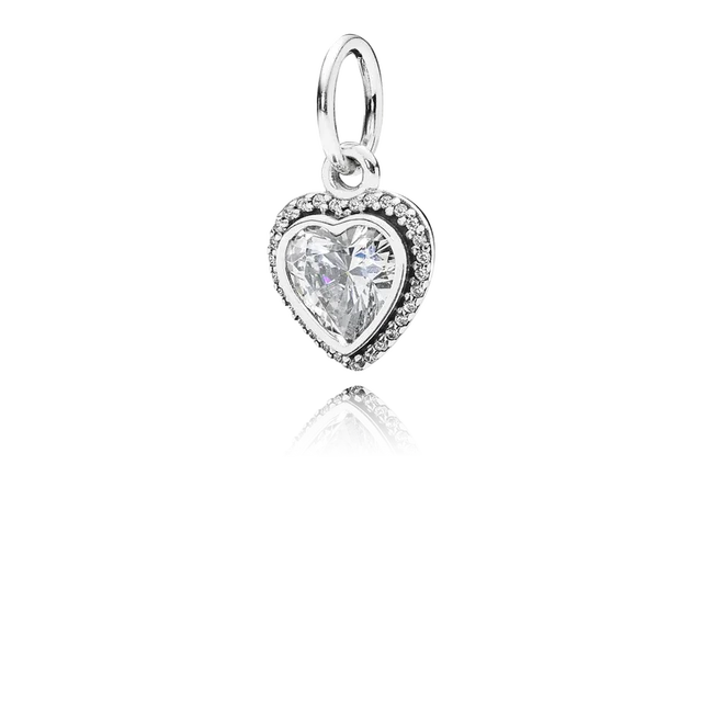 Real 925 Sterling Silver Sparkling Love 