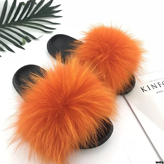 fur slides orange