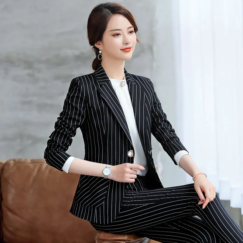 womens stripe suit