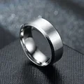 Simple Rings with Boxes Trendy Stainless Steel Black Rings for Women Wedding Rings Men Jewelry Width 8mm preview-4