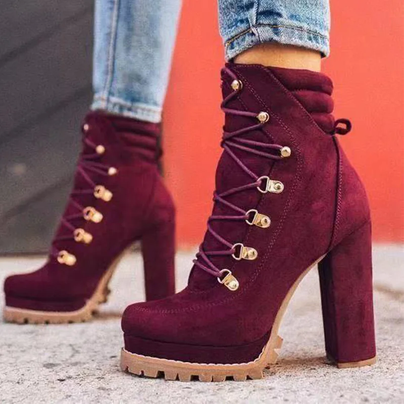 ladies ankle boots high heel