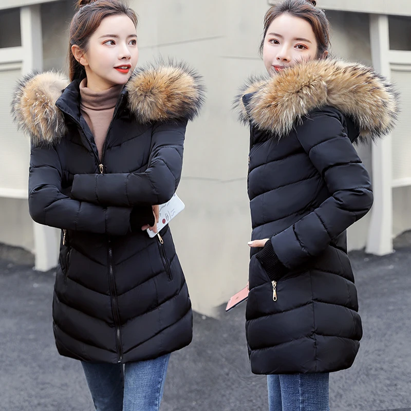 women's large fur hood coat