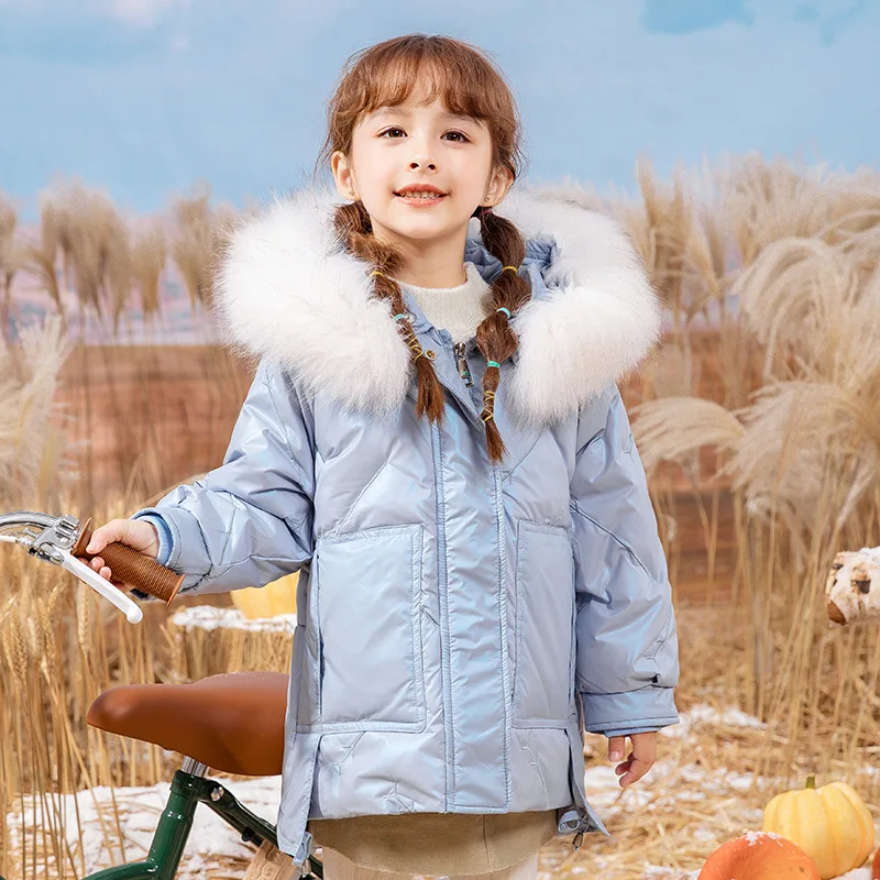 little girl long down coat