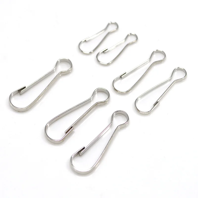 100/200/500Pcs Wholesale Lanyard Clip Spring Clasps Metal Gourd Buckles Dog  Chain Connector Key Chain Hooks Crafts Findings