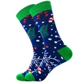 2020 New Christmas Socks Long For Women Fashion Design Plaid Colorful Happy Funny Men High Socks For Gift preview-4
