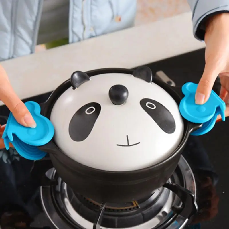 2pcs/set Creative Butterfly Kitchen Silicone Heat Insulation Against Hot Plate Clip With Magnet Protect Hands Take Bowl Oven
