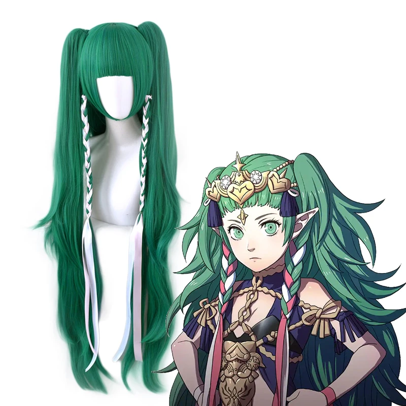 green anime wig