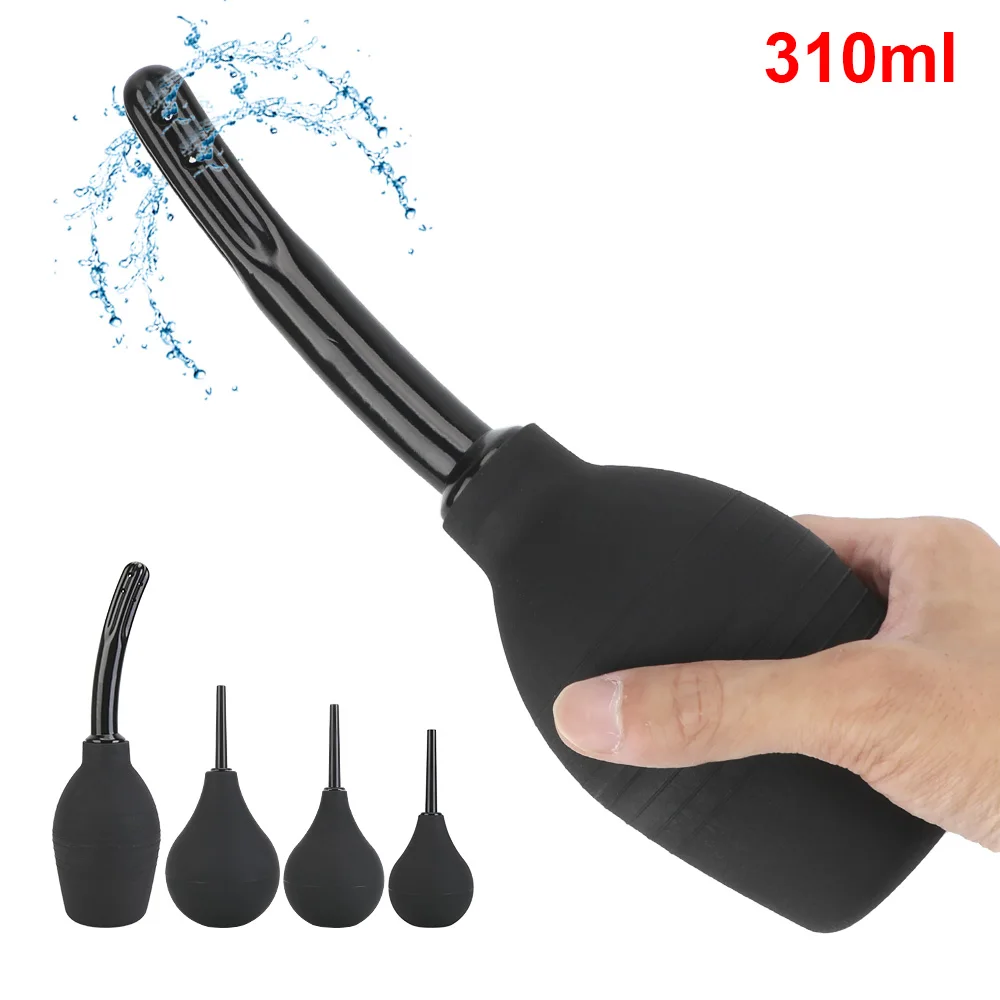 Купить Секс товары | Enema Rectal Shower Cleaning System Silicone Gel black  Ball For Anal Anus Colon Enema Anal Cleaning anal plug Intimate Goods