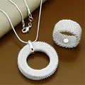 925 Sterling Silver Sideways Snake Chain Jewelry Sets For Women Men Insect Dragonfly Round Ball Moon Necklace Earrings Sets preview-2