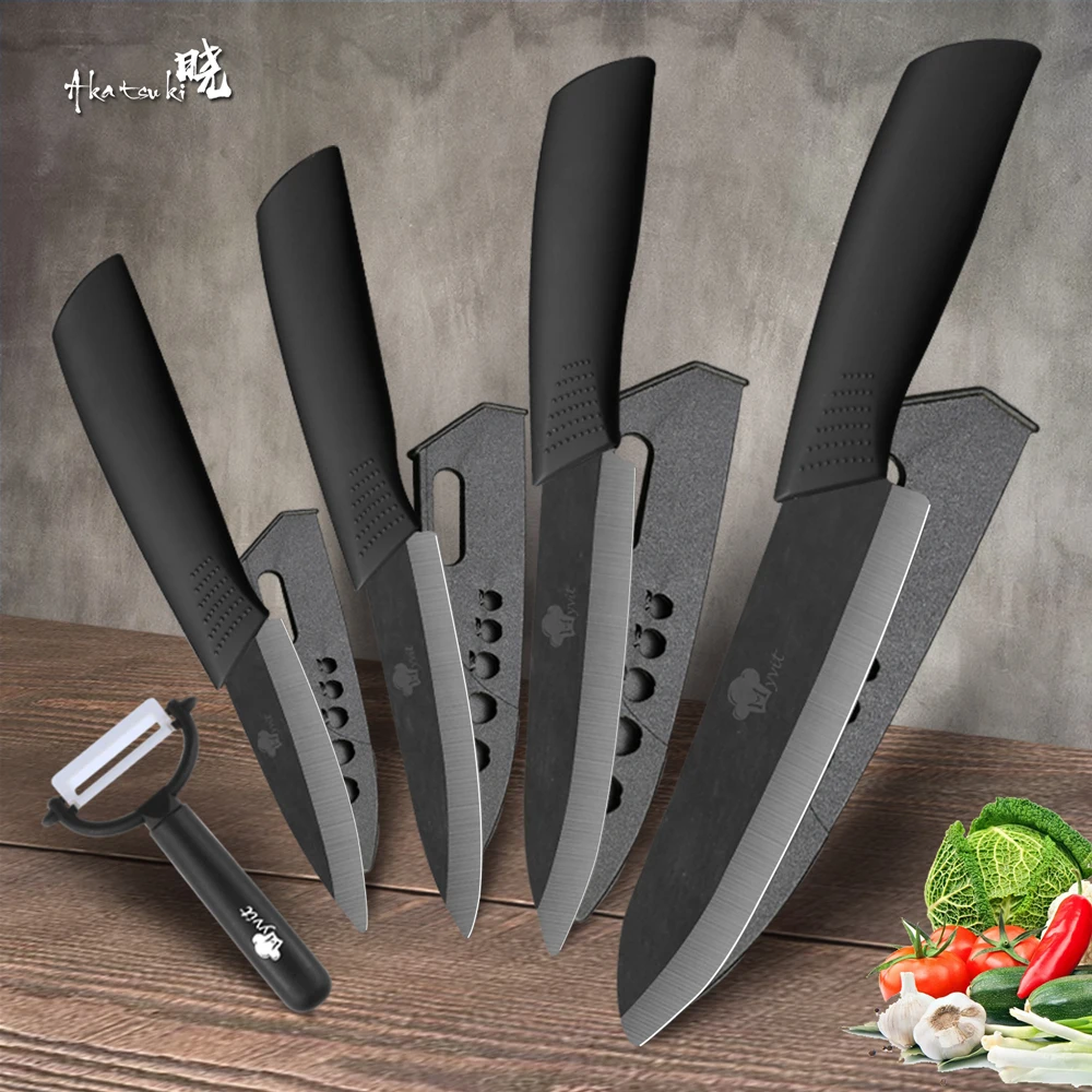 Ceramic Knives Kitchen knives Set 3 4 5 6 inch Chef knife Cook Set Chef Utility Slicer Vegetable Peeler White Zirconia Blade-animated-img