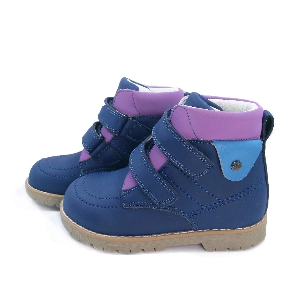 Agora Paidika Papoytsia Children Casual Shoes Boys Nubuck Leather Orthopedic Ankle Boots For Kids Girls Clubfoot Velvet Linning Footwear With Insole