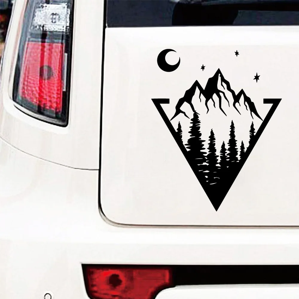 10 Styles Adventure Sports Compass Car Sticker Wrap Vinyl Mountain Decal  Auto Engine Cover Door Window Car Stickers