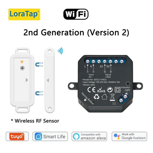 LoraTap Tuya Smart Life DC 12-24V Switch Module for Roller Shutter