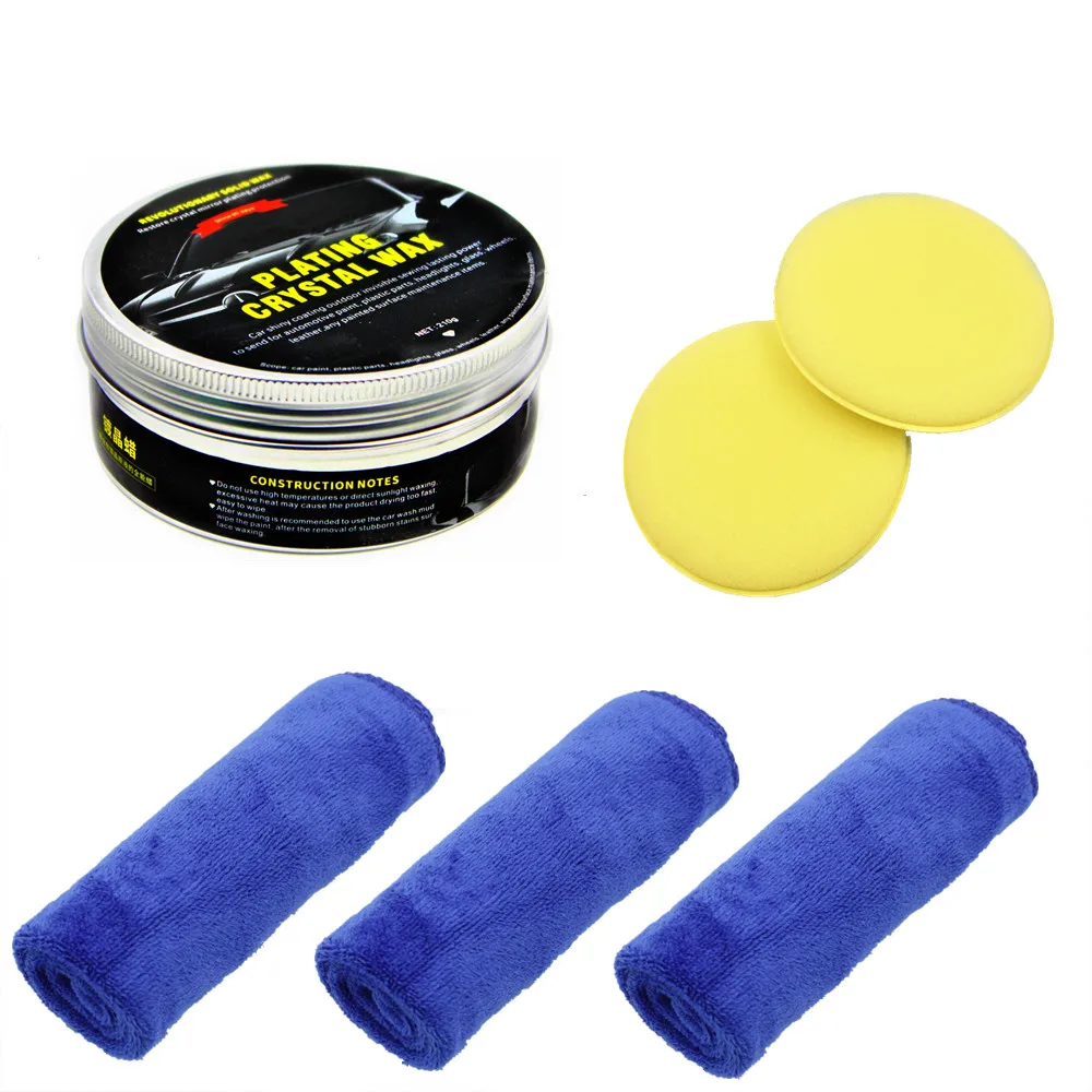 250g Car Wax Polish Crystal Plating Set Hard Glossy Carnauba Paint