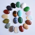 Free shipping 20pcs/lot Wholesale 18x25mm 2020 hot sell natural stone mixed Oval CAB CABOCHON teardrop beads for jewelry making preview-1