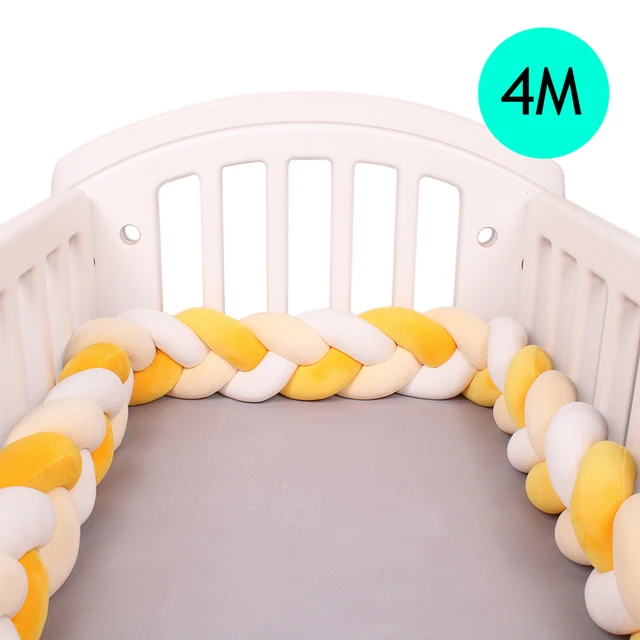 knitted crib bumper