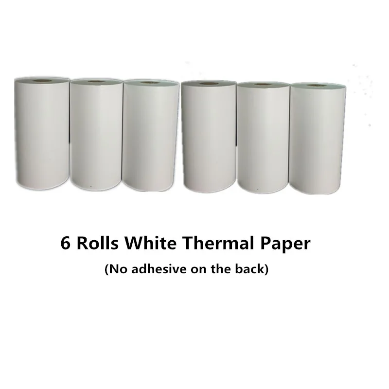 HQ 6 Rolls Peripage Thermal Photo Paper Adhesive 10 Years Semi-Transparent for Paperang Memobird Photo Printer Consumables Papel