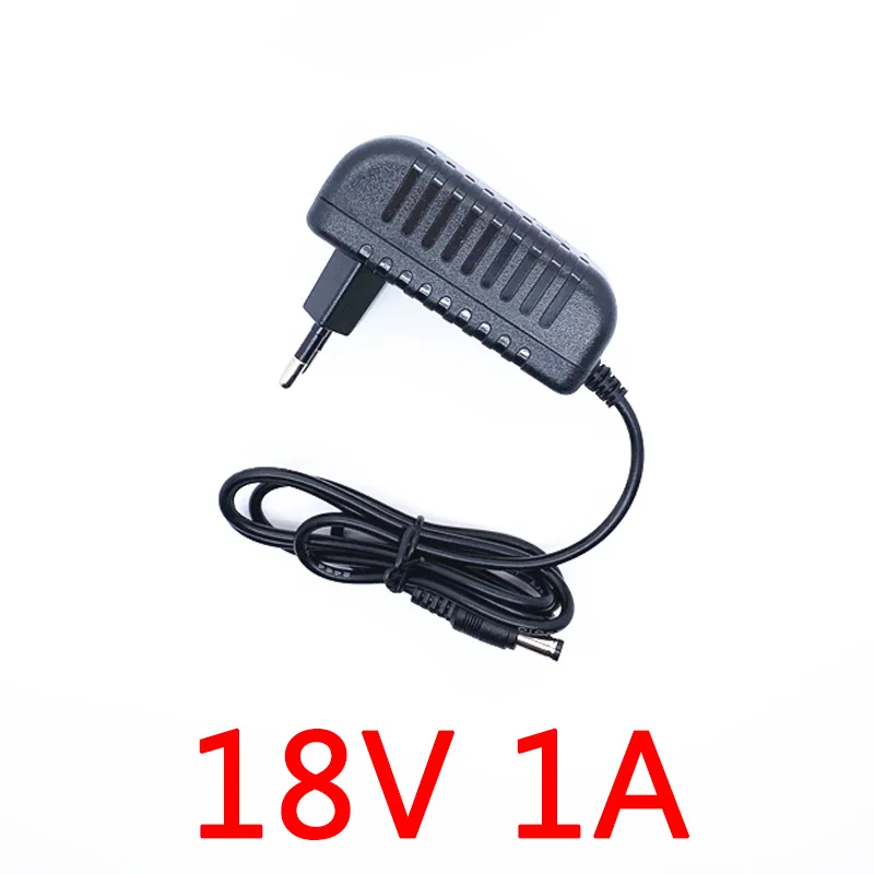 18V 1A AC DC Power Supply Adapter Wall Charger Cord Internal negative, external positive-animated-img