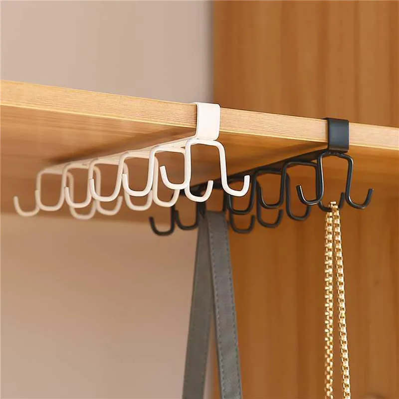 Купить Организация и хранение 12 Hook Kitchen Hook Rack Wall Mounted