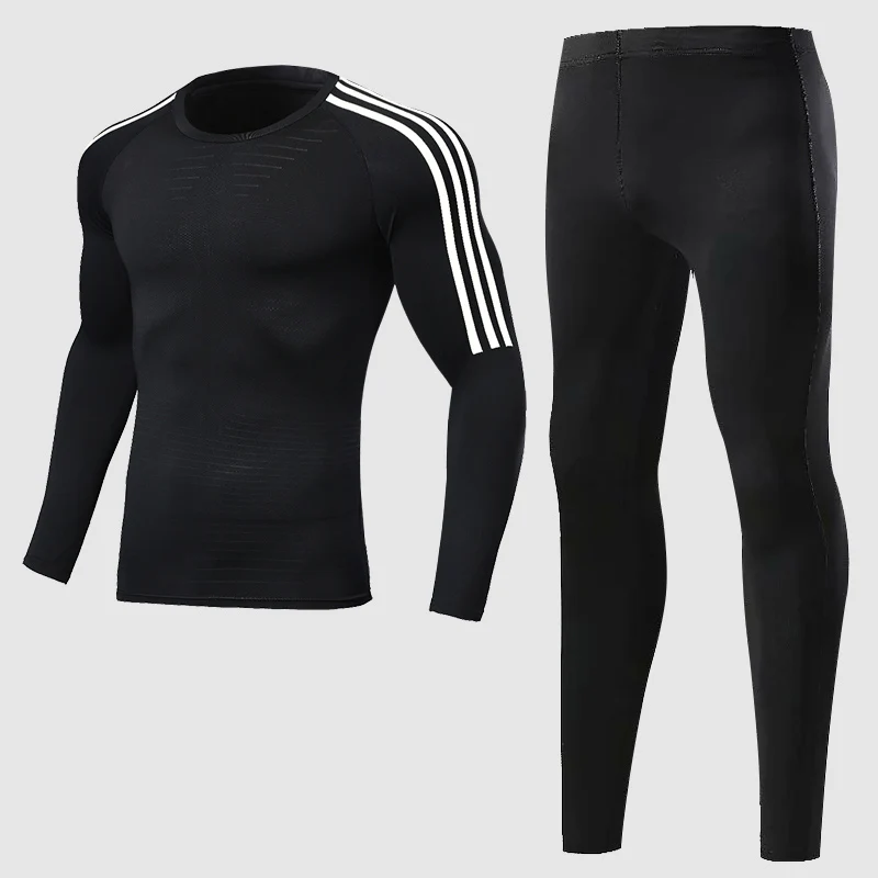 Men's Running Sets Compression Basketball Underwear Tights Jogging Sports  Suits