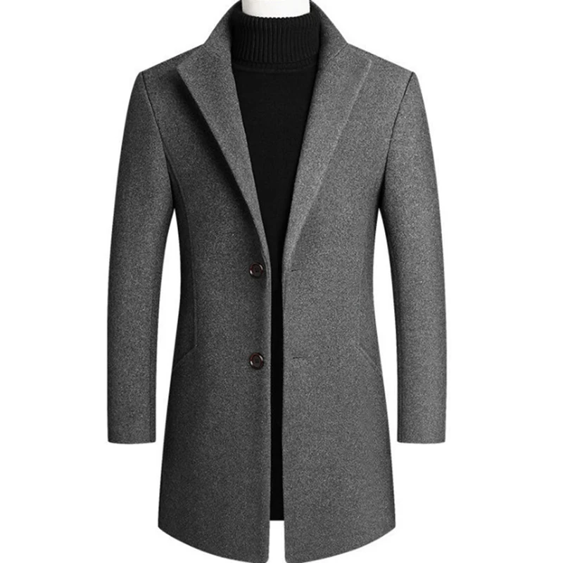 long grey trench coat mens