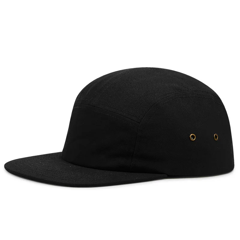 5 Panels Flat Brim Skateboard Cap Soft 