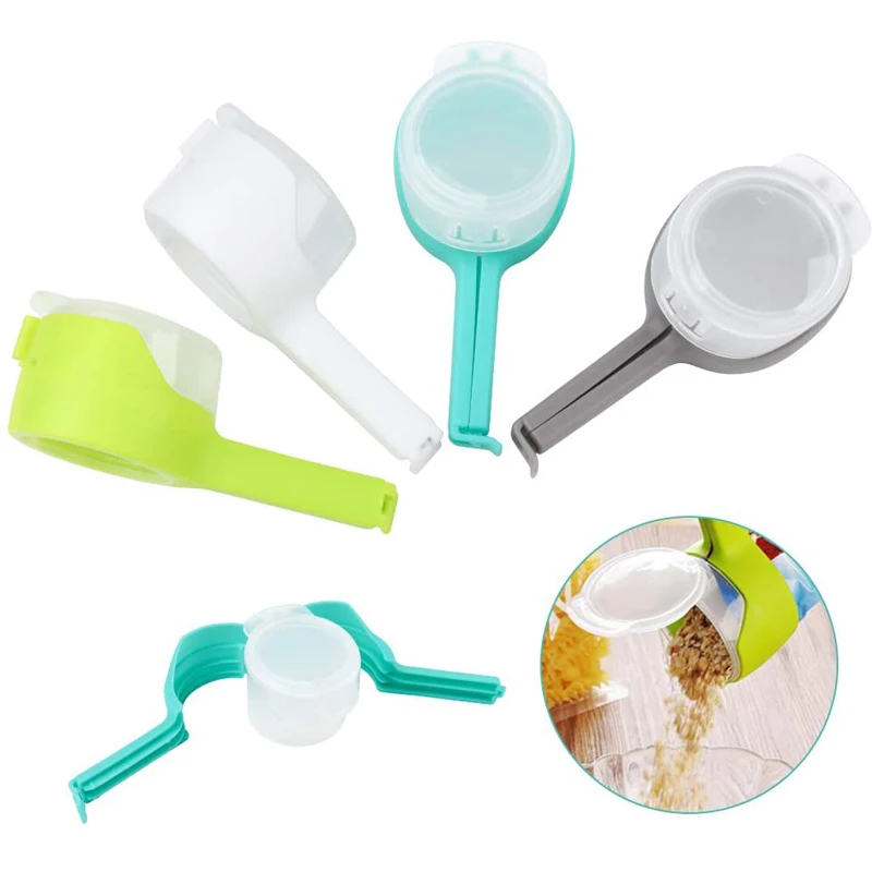 pour food storage bag clip