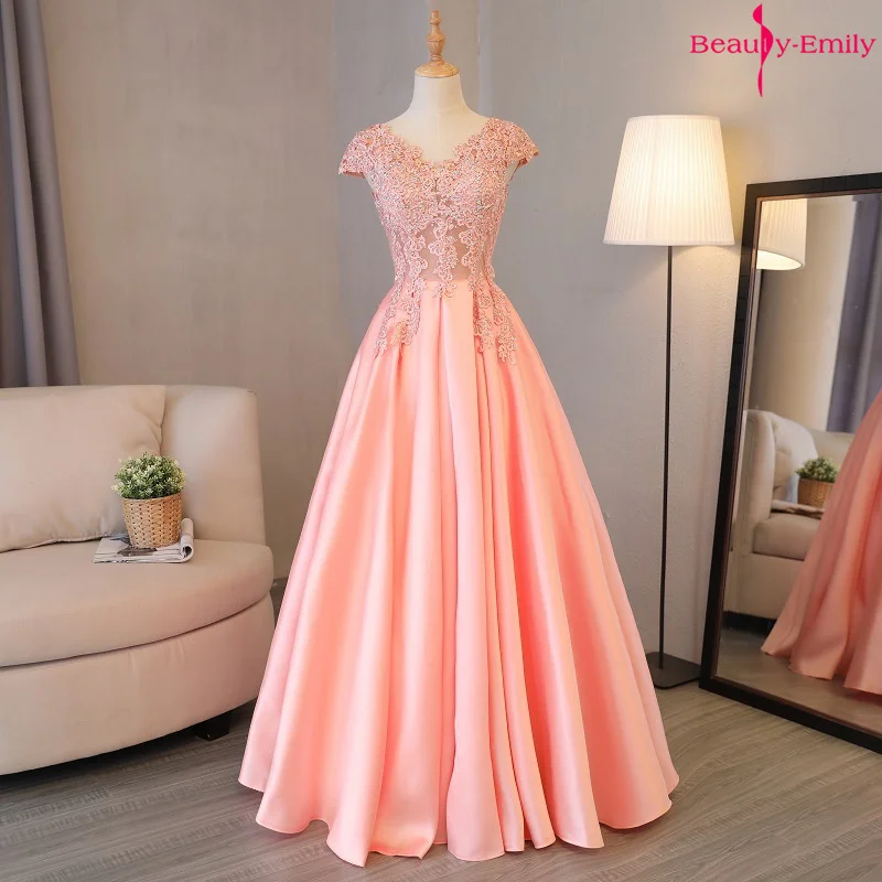 Neck Sleeveless Pleated Prom Gown 