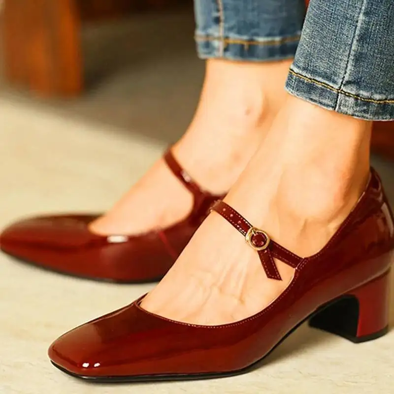 mary jane low heel shoes