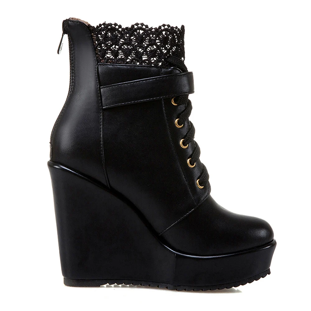 womens platform wedge boots